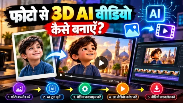 फोटो से 3D AI वीडियो कैसे बनाएं – 2026 में बेस्ट फ़्री AI टूल्स और स्टेप-बाय-स्टेप तरीक़ा